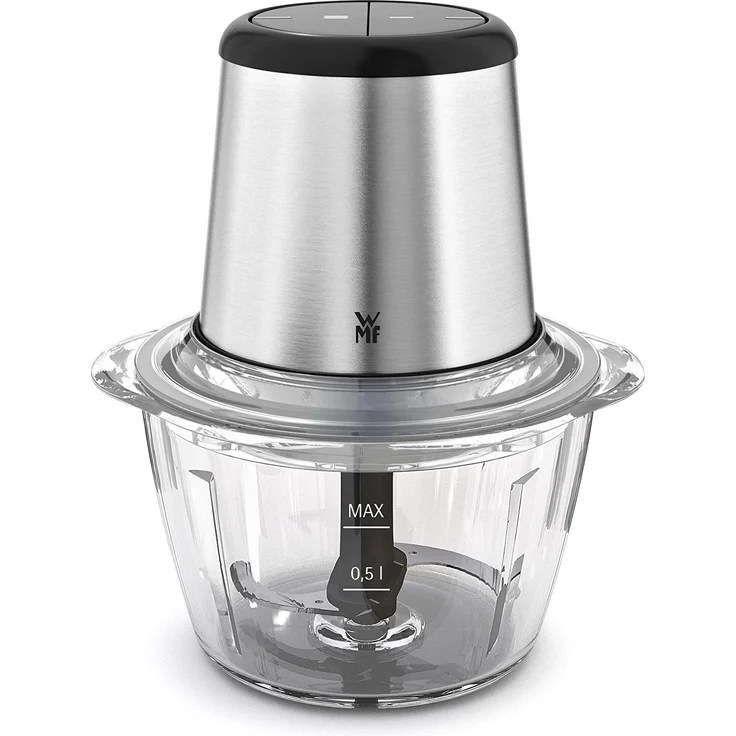 WMF Kult X Edition Zerkleinerer (320 W, mit Glasbehälter, 2 Geschwindigkeitsstufen) cromargan matt-silber – Bild 1