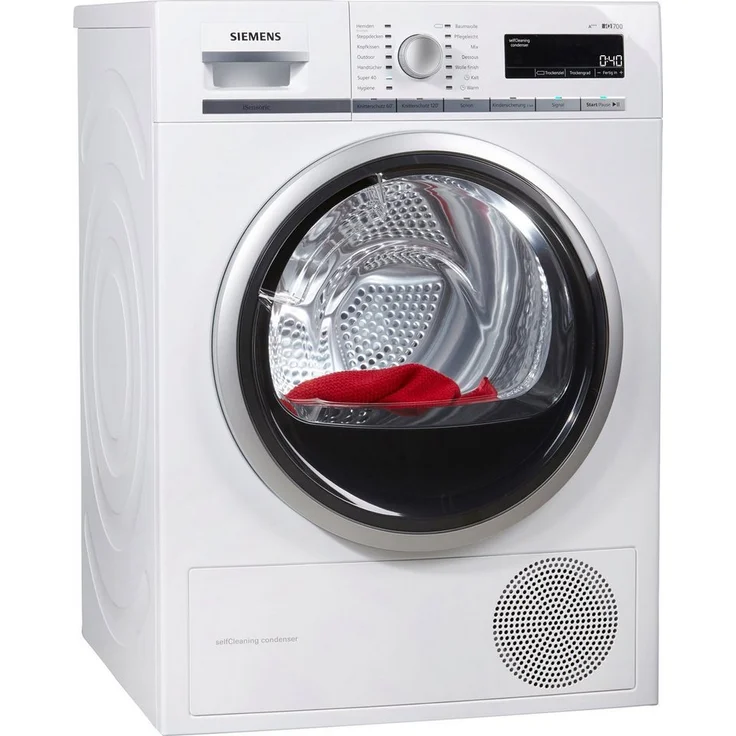 Siemens WT47W5W0 Serie iQ700, Wärmepumpentrockner, A+++, Fassungsvermögen 8 kg, Standgerät, Breite 59,8 cm, Kindersicherung, Trommelinnenbeleuchtung – Bild 3