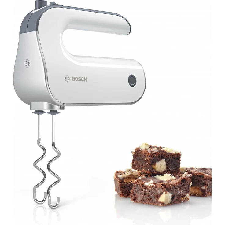 Bosch MFQ4835DE Styline, Premium-Handrührer, sehr leise, 2 Paar Rührbesen, Knethaken, Anschluss für Mixfuß, 575 W, Edelstahl, weiß – Bild 6