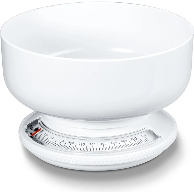 Korona Küchenwaage Roy 76111 I Mechanisch I 2kg Tragkraft I Weiß – Bild 1
