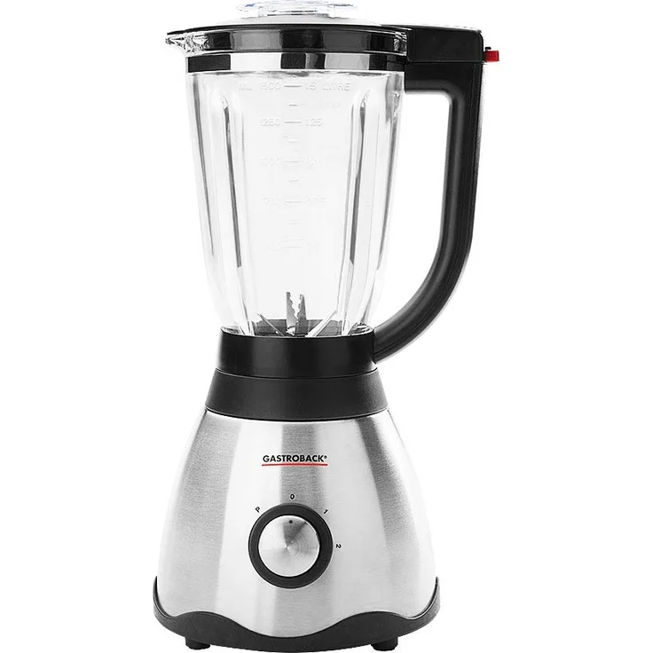 GASTROBACK 41003 Vital Plus, 850 Watt, hitze-und kältebeständiger 1.5 Liter Borosilikatglasbehälter Mixer, 1.5 liters, silber – Bild 1