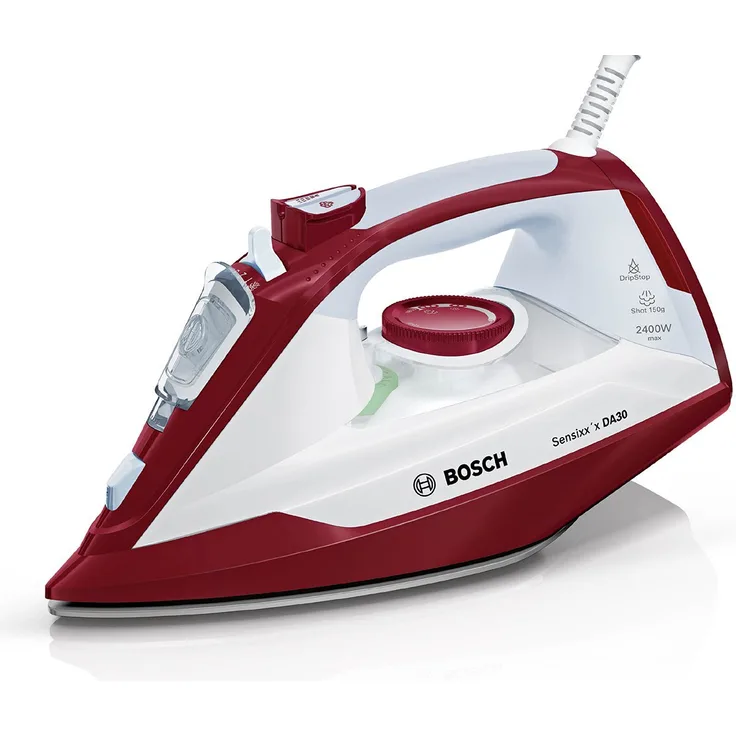 Bosch TDA3024010 Dampfbügeleisen (2.400 Watt, 150g Dampfstoß, 3fach-Reinigungsfunktion, faltenfrei in jede Richtung)
