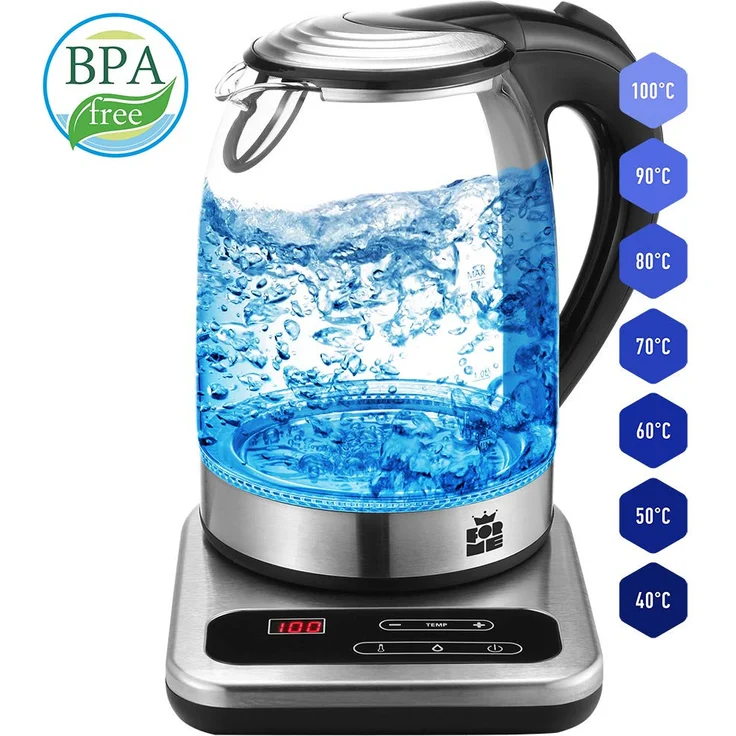 ForMe FKG-1017 Wasserkocher Glaskessel 2200 W 1,7 L – Bild 1