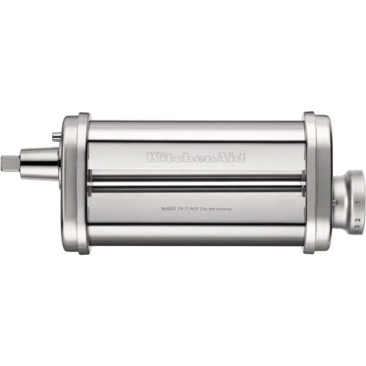 KitchenAid 5KSMPRA Nudelvorsatz, 3-teiliges-Set, Pasta-Roller, Fettuccineschneider, Spaghetti-Walze, aus Edelstahl – Bild 4