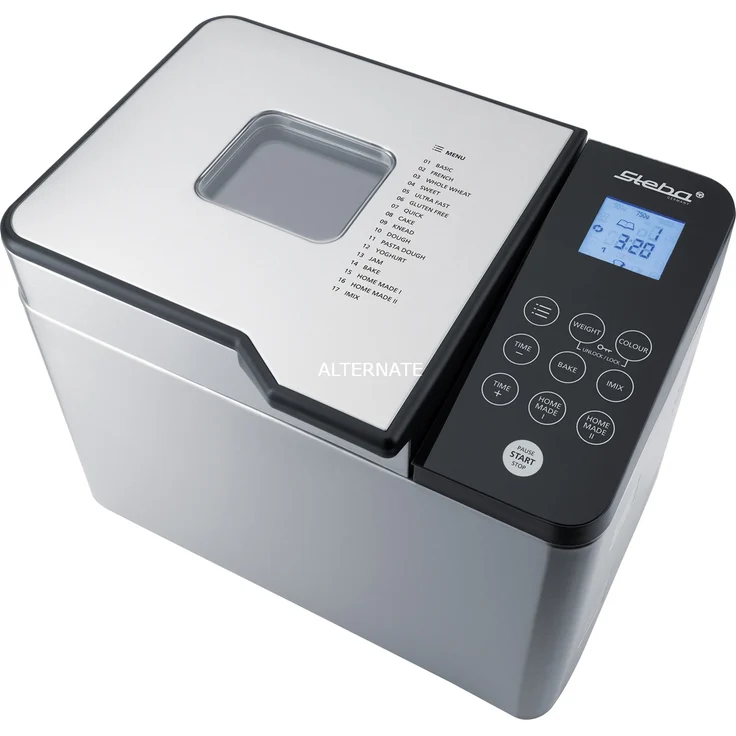 Steba BM 2 Brotbackautomat, 600W, 17 Programme,Touch-Control mit Display, Timer, edelstahl-schwarz – Bild 1