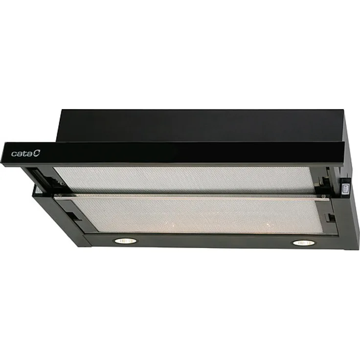 CATA TF 2003 GBK, Motorhaube, ausziehbar, Breite: 60 cm, Tiefe: 28 cm, Schwarzes Glas