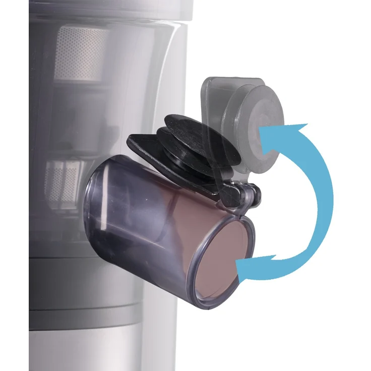 Panasonic MJ-L500-S Slow Juicer, Entsafter, 1,3 L Saftbehälter, 150W, schonendes Entsaften, Pressschnecke, silber – Bild 4