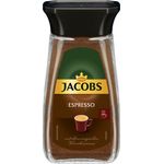 Jacobs Espresso, Löslicher Kaffee, Instantkaffee, Instant Kaffee, Löskaffee, Glas, 100 g