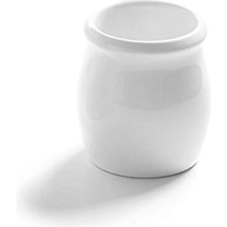 HENDI Dressingtopf, Hohe Schlag- und Verschleißfestigkeit, geeignet für Mikrowelle, Geschirrspüler, 1L, Weiß Porzellan