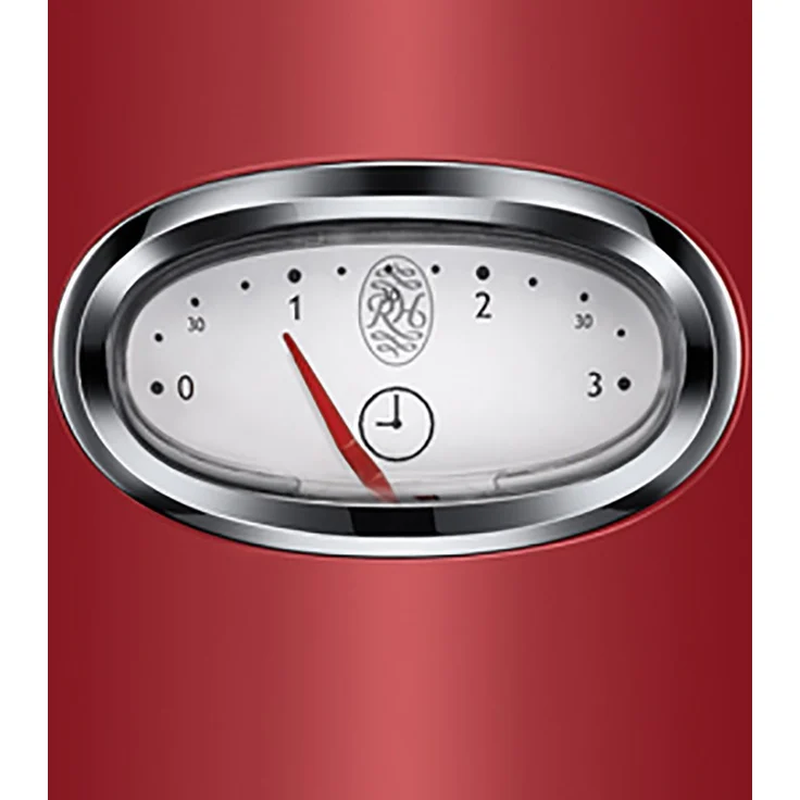 Russell Hobbs Toaster Retro Rot 21680-56 (1300W, Countdown-Anzeige im Retrodesign, Brötchenaufsatz, 6 einstellbare Bräunungsstufen + Auftau-& Aufwärmfunktion, Schnell-Toast-Technologie) – Bild 2