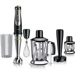 Braun MQ9147X MultiQuick 9 Stabmixer mit Active PowerDrive und SplashControl, inkl. Pürierstab, Gemüsestampfer, Mixer, Zerkleinerer & Schneebesen, 1200 Watt, silber, schwarz