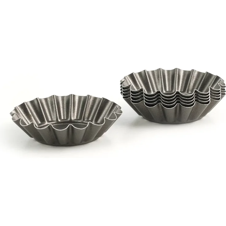 VESPA 924500 lockig Packung 6 Ausstechformen, Antihaftbeschichtung, 8 cm, Aluminium, anthrazit, 6 Einheiten