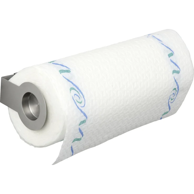 Wenko Universal Küchenrollenhalter Cerri, Edelstahl rostfrei, 21-33 x 6 x 9 cm, silber matt – Bild 1