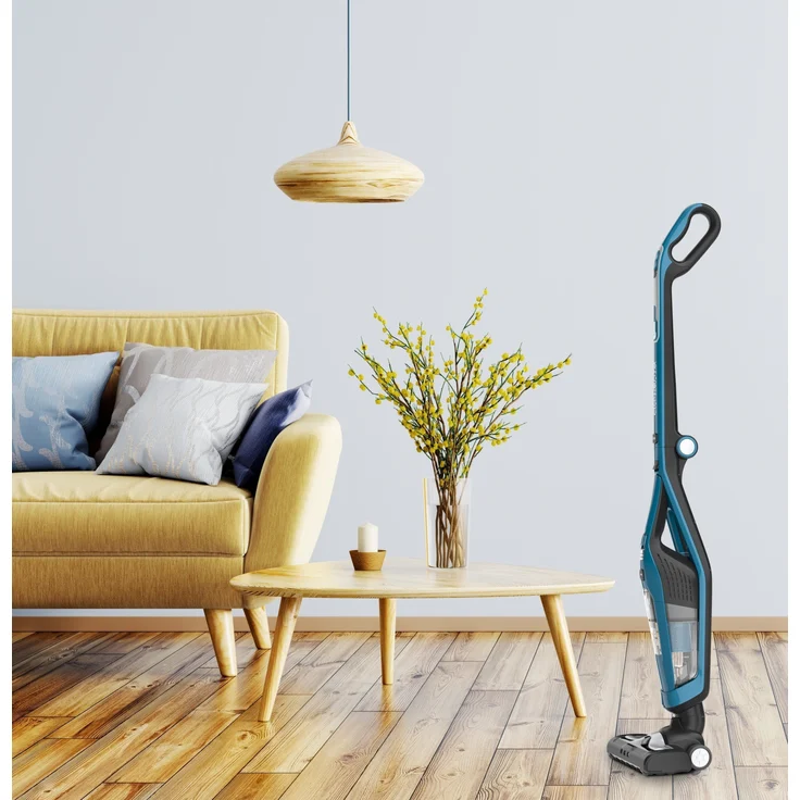 Rowenta RH6751WH Dual Force Handstaubsauger, 45 min Akkubetrieb, Zyklon-Technologie, LED-Frontlicht, freistehend, blau-schwarz – Bild 6