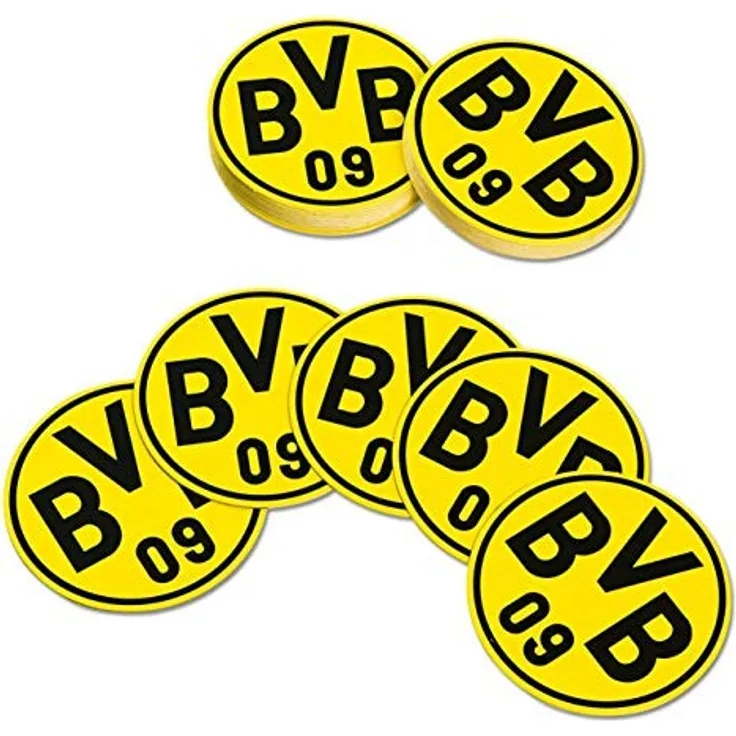 BVB 34708300 - BVB-Bierdeckel, Pappe, Borussia Dortmund, 50er-Set