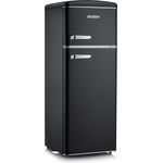 Severin RKG 8932 Retro Kühl-Gefrierkombination, freistehend, mattschwarz, Energieklasse E