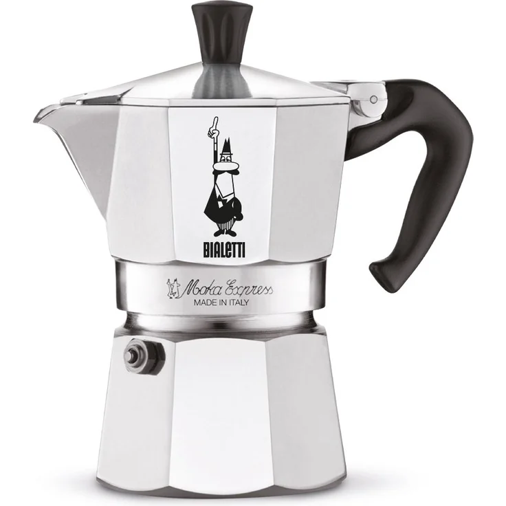 Bialetti Moka Express Espressokocher, Aluminium, Alu, 3 Tassen – Bild 1