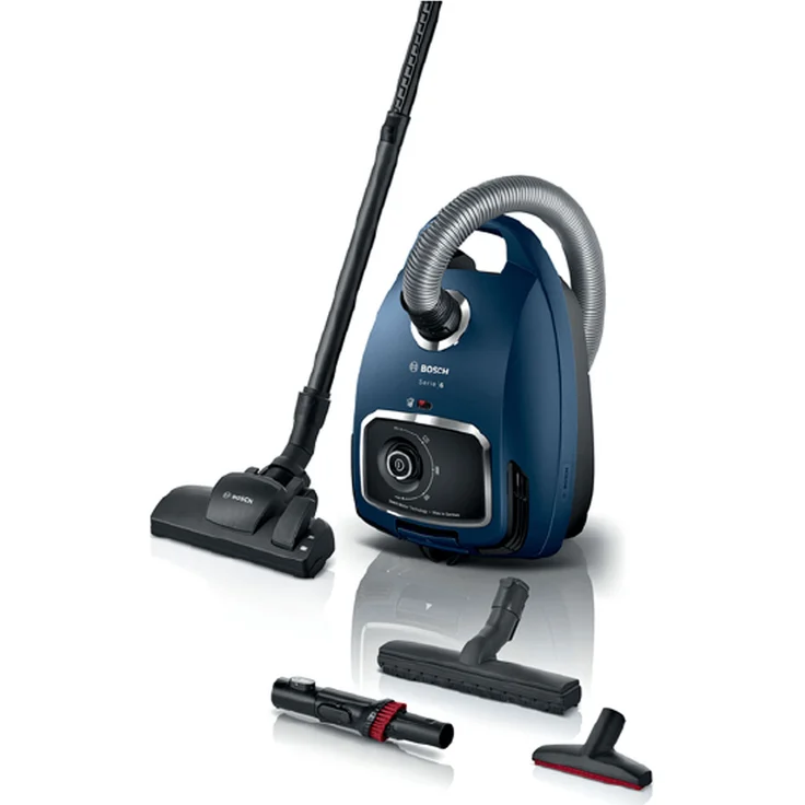 Bosch BGL6XSIL3 Serie 6 Bodenstaubsauger mit Beutel, blau – Bild 1