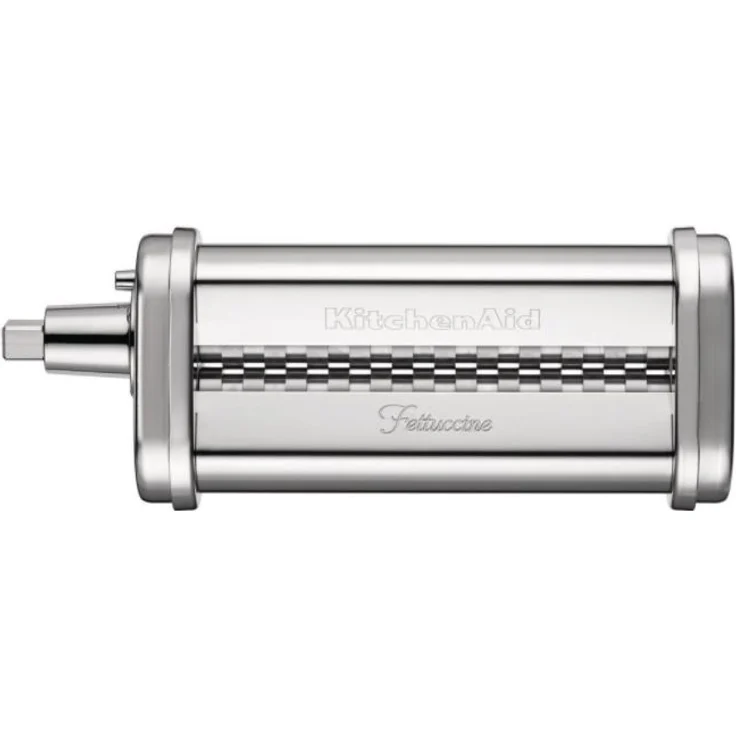 KitchenAid 5KSMPRA Nudelvorsatz, 3-teiliges-Set, Pasta-Roller, Fettuccineschneider, Spaghetti-Walze, aus Edelstahl – Bild 2