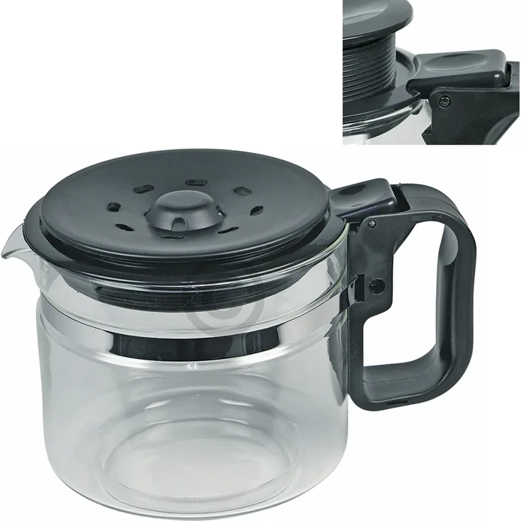 Glaskanne kompatibel mit Wpro 484000000317 UCF100 Kaffeekanne Universal 12-15 Tassen für Filterkaffeemaschine