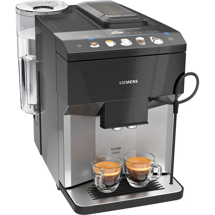 Siemens EQ.500 classic Kaffeevollautomat TP507DX4, HomeConnect, zwei Tassen gleichzeitig, 1.500 Watt, grau, mit Milchsystem und integriertem Mahlwerk – Bild 1