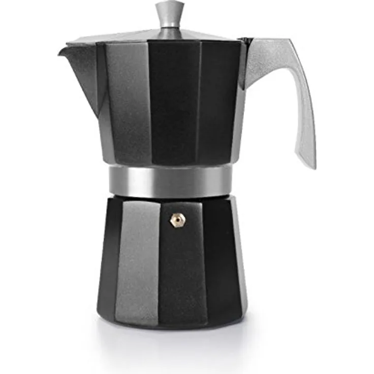 IBILI 623106 Espressokocher für 6 Tassen, Aluminium, schwarz, 19 x 10 x 10 cm