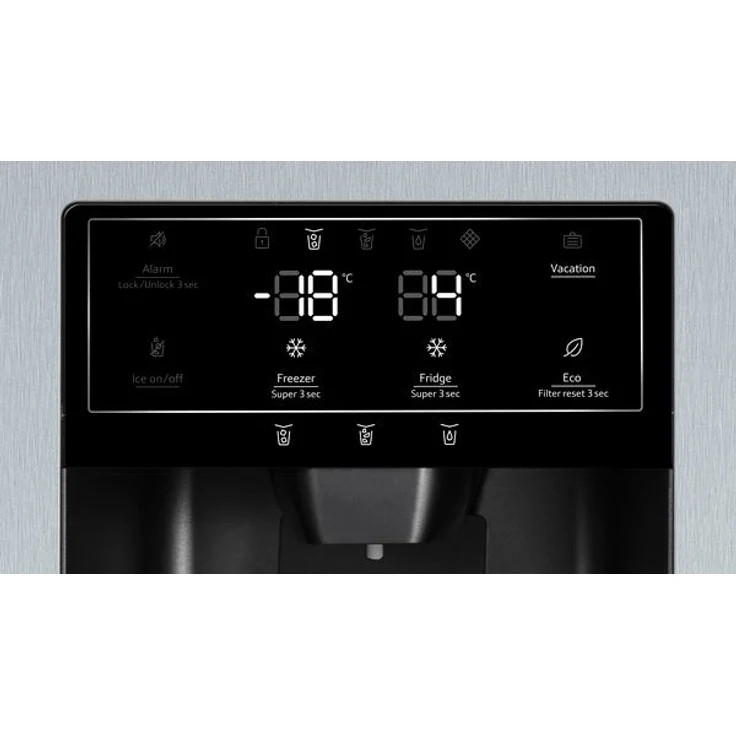 Neff KA3923IEO Side-by-Side-Kühlschrank, freistehend, silber, NoFrost, Wasser- und Eiswürfelspender, Festwasseranschluss, Schnellkühlen und -gefrieren, Breite 90.8 cm – Bild 3