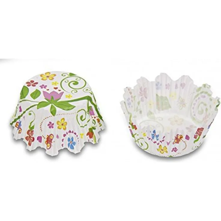 Papierbackform mini Blumengarten