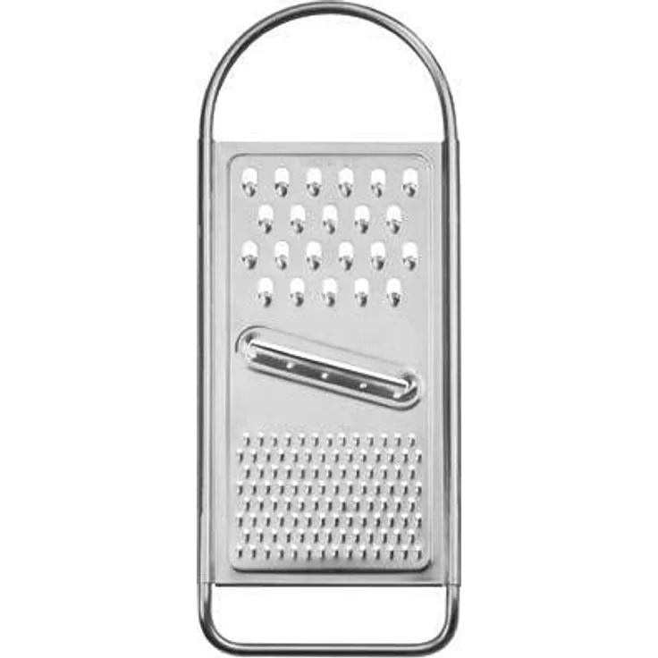 FACKELMANN Universalreibe, Gurkenhobel aus rostfreiem Edelstahl mit extrascharfer Klinge (Farbe: Silber), Menge: 1 Stück