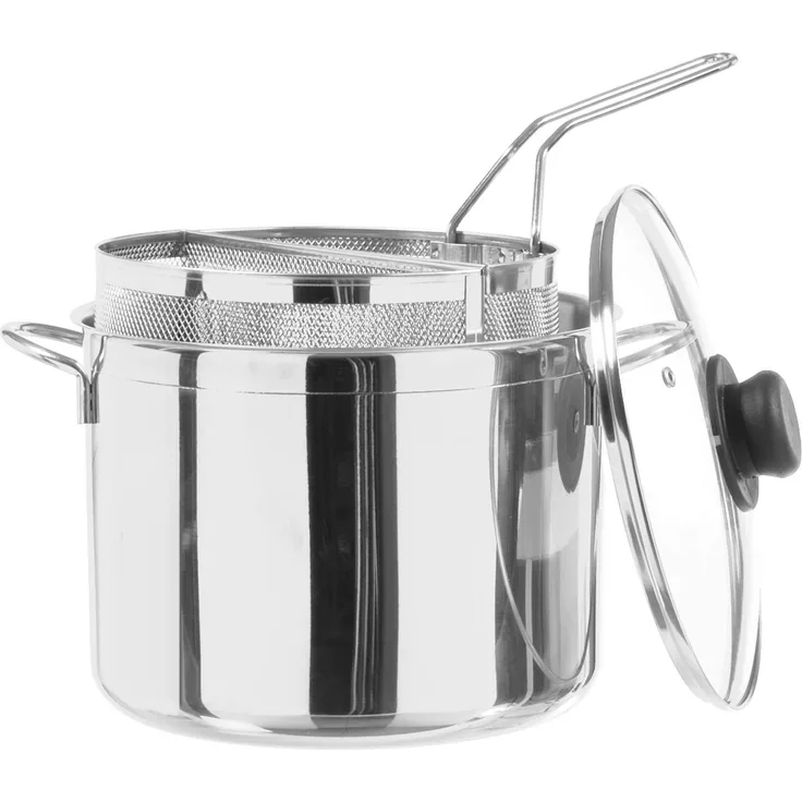 Inoxpran 541244 Inoxdual Eierkocher mit 2 Körben und Deckel, Edelstahl, 24 cm