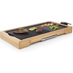 Tristar BP-2641 Grill XL-Kombinierter Teppanyaki-51 x 25,4 cm, Rost, Bambus, Schwarz