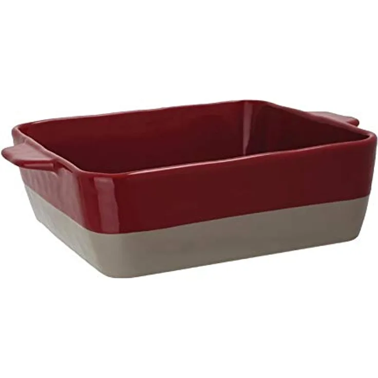 Olympia DB527 Bräter, Keramik, Rot-Taupe