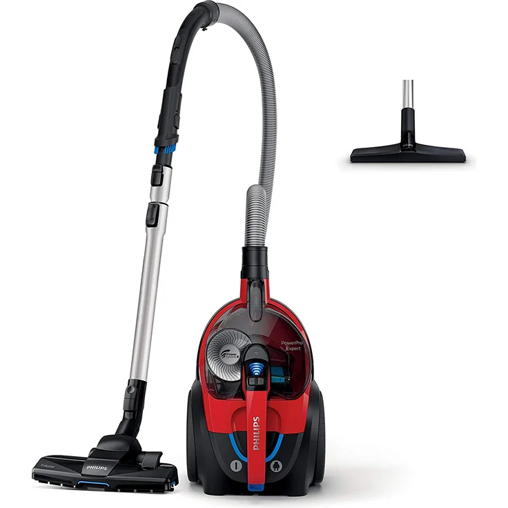 Philips FC9729-09 beutelloser Staubsauger PowerPro Expert (650 W, 2 L Staubvolumen, integriertes Zubehör) rot – Bild 2