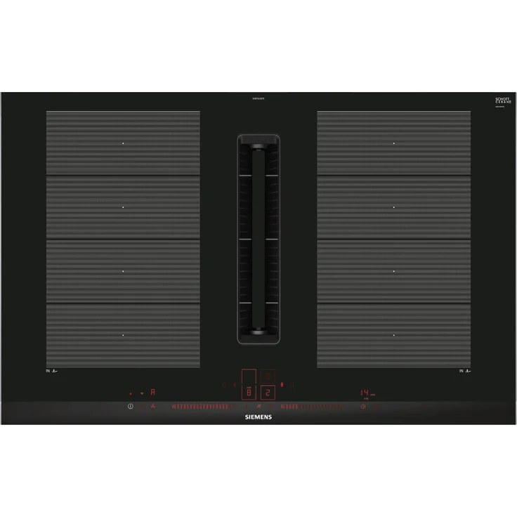 Siemens EX875LX67E, Kochfeld mit Dunstabzug Breite 80cm, Induktion, Topferkennung, 4 Kochstellen, 17 Leistungsstufen, Touch Control – Bild 1