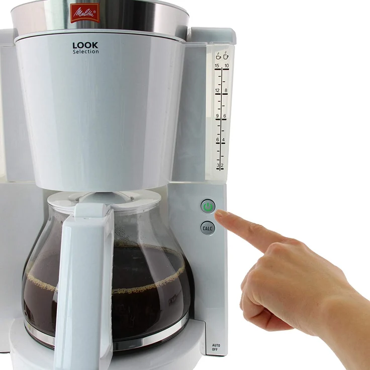 Melitta 1011-04 Look Selection Kaffeefiltermaschine -Aromaselector -Glaskanne weiß – Bild 2