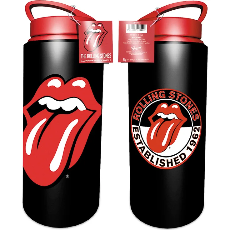 GB eye Ltd The Rolling Stones Logo Trinkflasche, Aluminium, Mehrfarbig, 7,2 x 7,2 x 21,7 cm