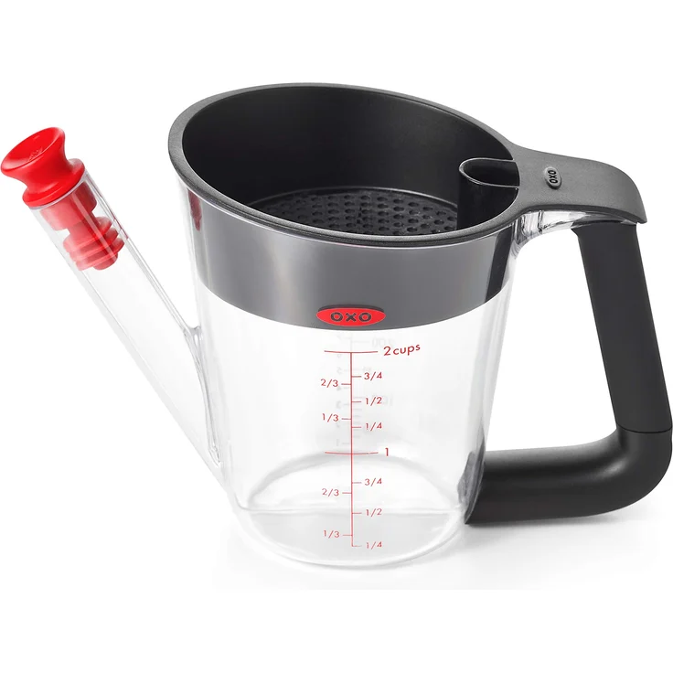 OXO Good Grips 11273100MLNYK 2 Cup Fat Separator Fettabscheider 500 ml, Plastic, farblos – Bild 1