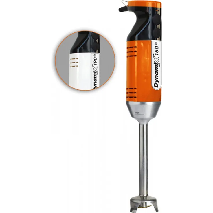 Dynamic Dynamix DMX 160 V2 Stabmixer, 220W, abnehmbarer Mixstab, Edelstahl, orange, schwarz