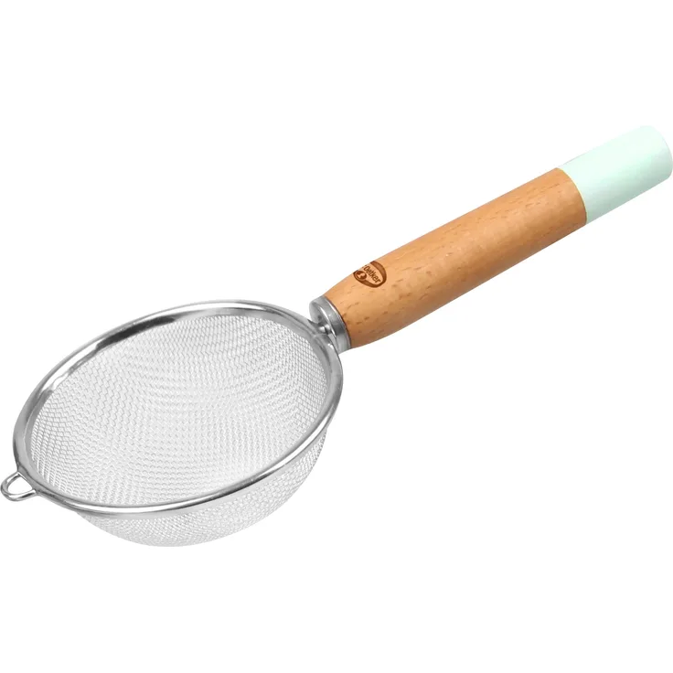 Dr. Oetker Sieb mit Holzgriff Ø 10, Seiher aus der Serie ''Modern Baking - Retro Design'' (Farbe: Bunt), Menge: 1 Stück