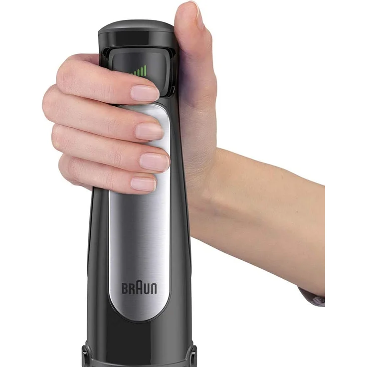 Braun Multiquick 7 MQ 7075X Stabmixer, 1000 W, mit ActiveBlade-Technologie, Pürierstab, Schneebesen & Küchenmaschine, inkl. 8-teiligem Zubehör Set, schwarz-edelstahl – Bild 6