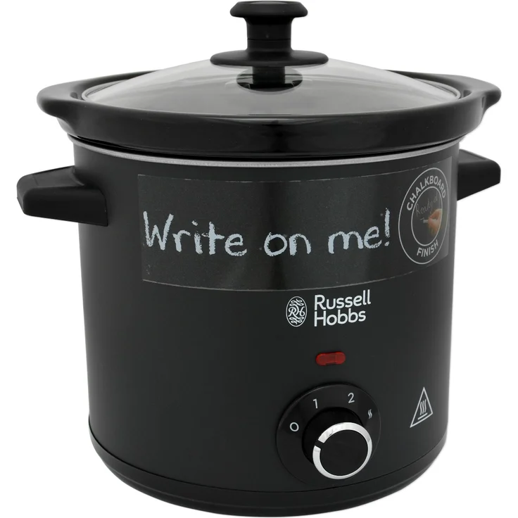 Russell Hobbs Slow Cooker, Schongarer Chalkboard, Keramik-Gartopf, matte Tafel-Oberfläche, 3 Temperatureinstellungen, 3.5l, 200 Watt, Slowcooker 24180-56 – Bild 1