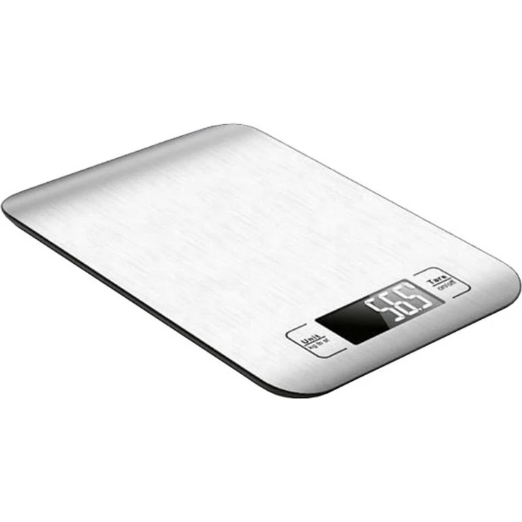 Mia KW 7006 Elektronische Küchenwaage Edelstahl (LCD, 60 x 28 mm, Edelstahl, Edelstahl) – Bild 1