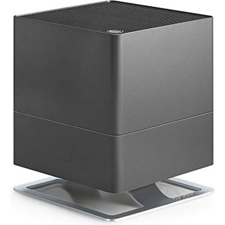 Stadler Form Luftbefeuchter Oskar, energiesparender Raumbefeuchter für Räume bis 50 m², Verdunster mit Abschalt-Automatik, dimmbare LEDs, sehr leise, titanium