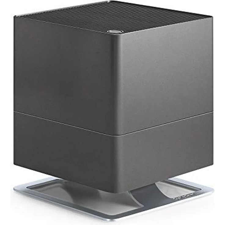 Stadler Form Luftbefeuchter Oskar, energiesparender Raumbefeuchter für Räume bis 50 m², Verdunster mit Abschalt-Automatik, dimmbare LEDs, sehr leise, titanium