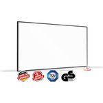 Infrarot-Glasheizung infranomic Standard 250 Watt weiß Alurahmen schwarz, halbrund, 10 mm ganzflächig sandstrahlmattiert, Infrarotheizung