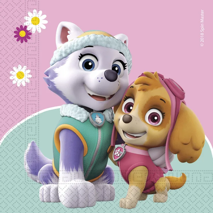 Paw Patrol Skye & Everest Servietten 20 Stück
