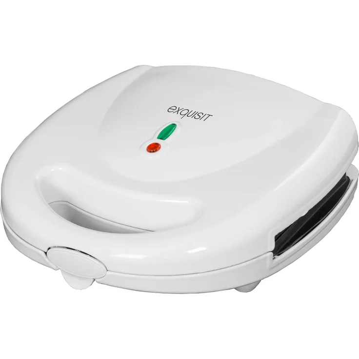 Exquisit ST 3101 we Toaster | 750 Watt | Überhitzungsschutz | Sandwich-Maker | Anti-Haft-Beschichtet | Weiß