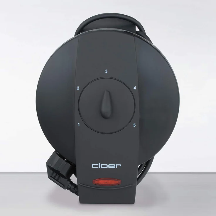 Cloer 1620 Waffelautomat für klassische Herzchen-Waffeln - 930 W - Waffelgröße 15,5 cm - stufenlos wählbarer Bräunungsgrad - schwarz – Bild 5