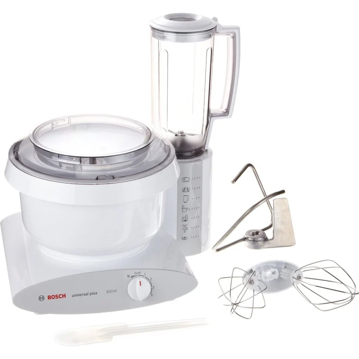 Bosch MUM6N11 Styline Küchenmaschine, 800W, 6,2L Rührschüssel, 4 Geschwindigkeiten, weiß, Serie: MUM6 – Bild 1