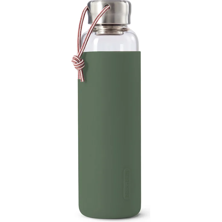 Glas-Wasserflasche, Olive, 600 ml